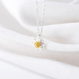 925 Sterling Silver Flower Plant Pendant Necklace for Women