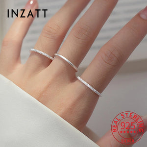 925 Sterling Silver Frosting Round Ring for Women