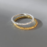 925 Sterling Silver Frosting Round Ring for Women