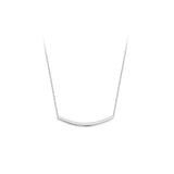 925 Silver Geometric Arc Box Chain Choker Necklace