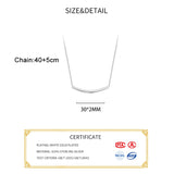 925 Silver Geometric Arc Box Chain Choker Necklace