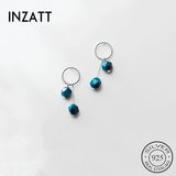 925 Silver Geometric Stone Stud Earrings, Fine Jewelry, Party Accessories