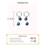 925 Silver Geometric Stone Stud Earrings, Fine Jewelry, Party Accessories