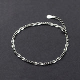 925 Sterling Silver Geometric Chain Bracelet Women Party Hiphop Jewelry