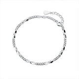925 Sterling Silver Geometric Chain Bracelet Women Party Hiphop Jewelry