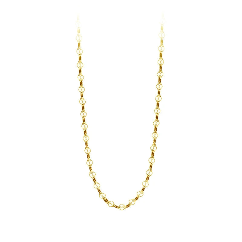 925 Sterling Silver Geometric Chain Choker Necklace For Women