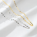 925 Sterling Silver Geometric Chain Choker Necklace For Women