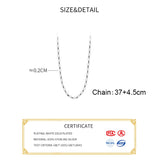 925 Sterling Silver Geometric Chain Choker Necklace For Women