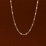 925 Silver Geometric Chain Choker Necklace Women Fine Jewelry