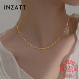 925 Sterling Silver Geometric Chain Choker Necklace For Women