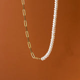 925 Silver Geometric Pearl Choker Necklace Vintage Jewelry