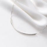 925 Silver Geometric Elbow Choker Necklace for Women Party Fine Jewelry