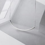 925 Silver Geometric Elbow Choker Necklace for Women Party Fine Jewelry
