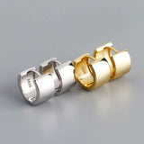 925 Silver Geometric Round Hoop Earrings for Women