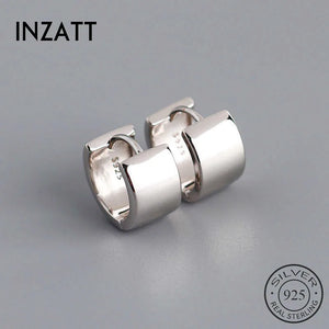 925 Silver Geometric Round Hoop Earrings for Women