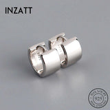 925 Silver Geometric Round Hoop Earrings for Women