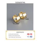 925 Silver Geometric Round Hoop Earrings for Women