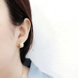 925 Silver Geometric Round Hoop Earrings for Women