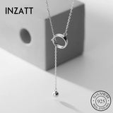 925 Silver Geometric Pendant Choker Necklace