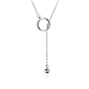 925 Silver Geometric Pendant Choker Necklace