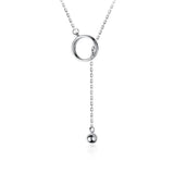 925 Silver Geometric Pendant Choker Necklace
