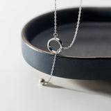925 Silver Geometric Pendant Choker Necklace