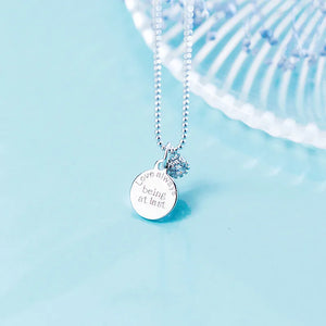 925 Silver Zircon Choker Pendant Necklace Women Wedding Party Gift