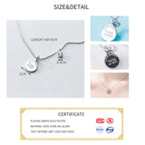 925 Silver Zircon Choker Pendant Necklace Women Wedding Party Gift
