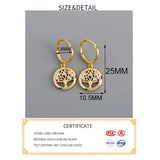 925 Sterling Silver Zircon Hoop Earrings for Women Party