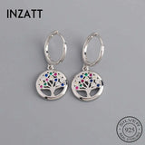 925 Sterling Silver Zircon Hoop Earrings for Women Party