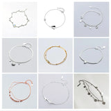 925 Sterling Silver Star Plane Charm Bracelet for Women