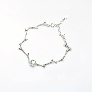 925 Sterling Silver Star Plane Charm Bracelet for Women