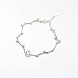 925 Sterling Silver Star Plane Charm Bracelet for Women