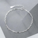 925 Silver Geometric Bracelet for Women Party Hiphop Fine Jewelry