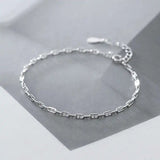 925 Silver Geometric Bracelet for Women Party Hiphop Fine Jewelry