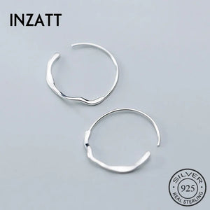 925 Silver Round Hoop Earrings Women Party Jewelry Gift