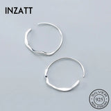 925 Silver Round Hoop Earrings Women Party Jewelry Gift