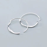 925 Silver Round Hoop Earrings Women Party Jewelry Gift