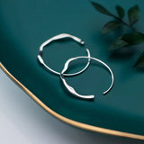 925 Silver Round Hoop Earrings Women Party Jewelry Gift