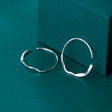 925 Silver Round Hoop Earrings Women Party Jewelry Gift