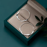 925 Silver Round Hoop Earrings Women Party Jewelry Gift