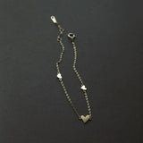 925 Silver Heart Charm Bracelet 14K For Women Party