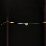 925 Silver Heart Chain Bracelet 14K Women Fine Jewelry