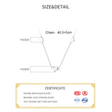 925 Silver Heart Chain Choker Necklace for Women Classic Jewelry