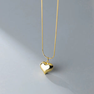 925 Silver Heart Choker Necklace for Women, Classic Fine Jewelry