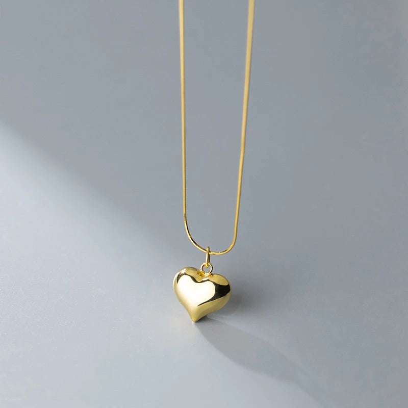 925 Silver Heart Choker Necklace for Women, Classic Fine Jewelry