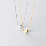 925 Silver Heart Pendant Choker Necklace Women Bohemian Jewelry