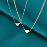 925 Silver Heart Pendant Choker Necklace Women Bohemian Jewelry