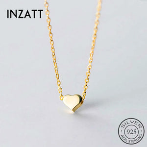 925 Silver Heart Pendant Choker Necklace Women Bohemian Jewelry