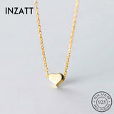 925 Silver Heart Pendant Choker Necklace Women Bohemian Jewelry